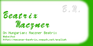 beatrix maczner business card